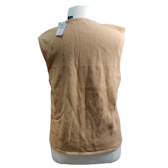 Crystal Kobe button down Autumn leaves and beige knit sweater size XXL - Picture 2 of 3